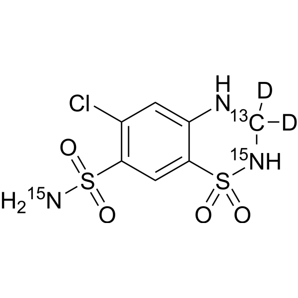 Hydrochlorothiazide-15N2,13C,d2 2140316-81-8